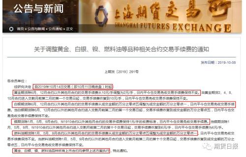 真金白银反哺市场！投资者注意了，黄金、白银、镍、燃料油期货相关合约交易手续费将大幅下调