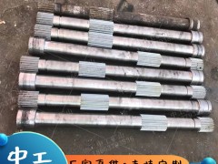 渐开线矩形花键轴厂家 双螺杆挤出机花键轴矿用扭矩轴一轴总成