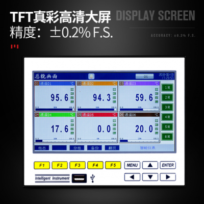 安徽聚杰自动化-GT71R彩屏无纸记录仪电流电压温湿度数据曲线记录仪图3