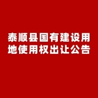 泰顺县国有建设用地使用权出让公告