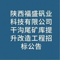 陕西福盛矾业科技有限公司干沟尾矿库提升改造工程招标公告