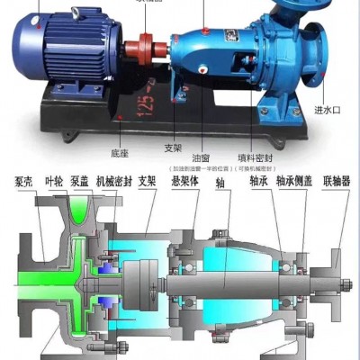 IS清水离心泵高扬程大流量农用卧式抽水机农田灌溉水泵家用抽水泵图3