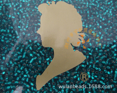 日本女皇牌墨绿灌银珠粒度均匀环保无铅能通过检测SR方孔圆珠