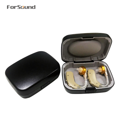 助听器用防摔盒保护盒便携盒子黑色方形防震盒收纳盒大容量款