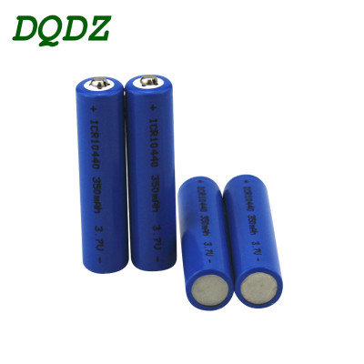 10440尖头锂电池 350mAh毫安充电电池 7号3.7v锂离子七号AAA电池