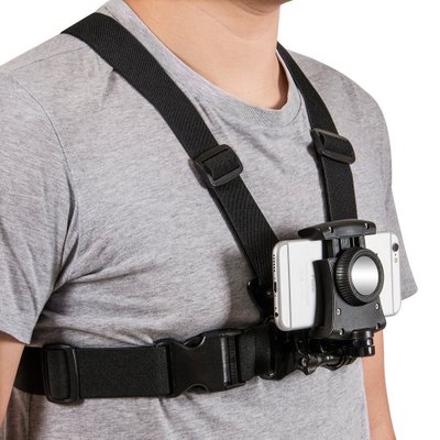 新款模拟运动相机 摄像 登山 导航手机支架 胸前固定绑带手机支架