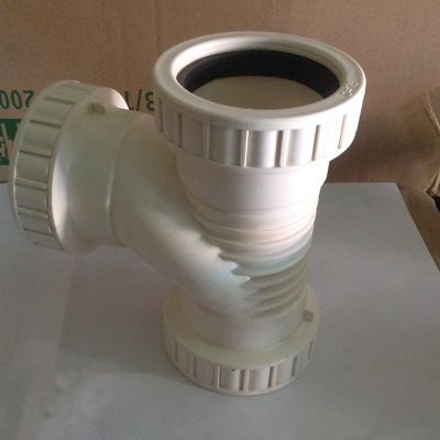 PVC消音三通 PVC管消音螺旋配件批发 消音塑料排水管配件厂家直销