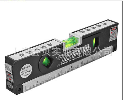 激光水平尺 激光水平仪测量水平尺 Laser 04 红黑两色 彩盒装300g