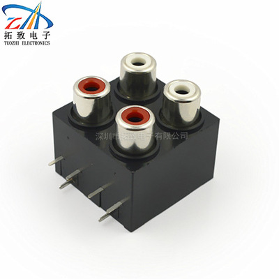 厂家生产同芯插座四孔密封型AV4-8.4-422上白下红镀银质量保障