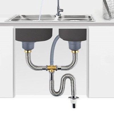 防虫管道配件水池厨房下水器洗碗水槽防臭安装下水管防塞单池双糟