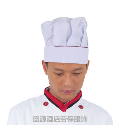 厂家直销 批发厨房餐厅宾馆酒店厨师帽 白工作帽 纯棉布厨师帽