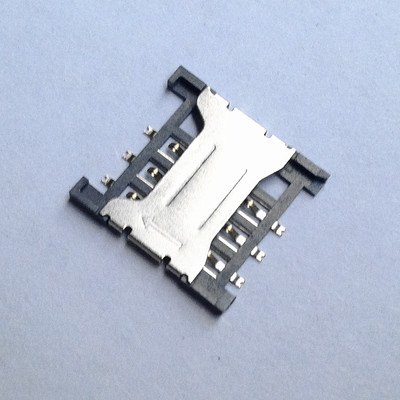 micro SIM薄1.5H6P 8P薄SIM卡座 高度1.5mm内焊带档
