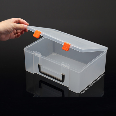 透明长方形工具塑料加高手提加厚盒子成人箱多个规格盖PP乐高盒大