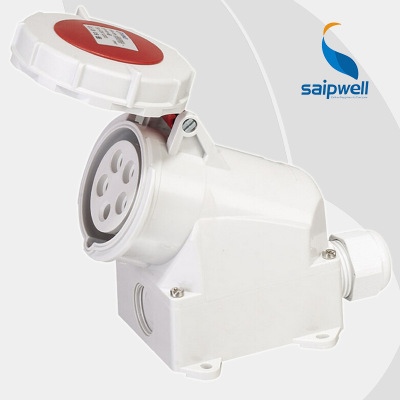 斯普威尔 5孔工业防水明装插座 16A明装五极电源插座SP1200