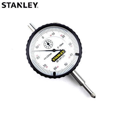 史丹利百分表0-10mm指示表头校表量表测头高精度0.01mm 36-141-23
