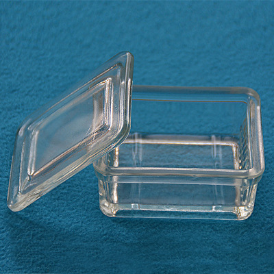病理切片存放缸 玻璃仪器圆形样品小号耐酸碱染色缸 载玻片染色缸