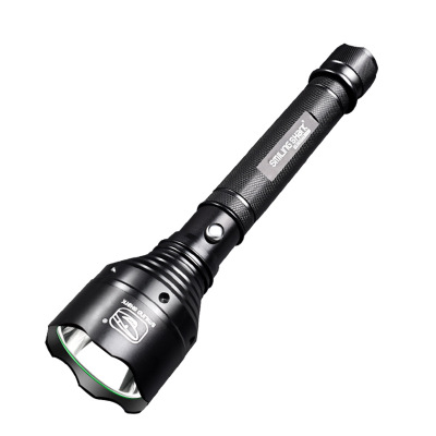 户外防身铝合金LED强光手电 防爆防水 300米远射应急充电大手电筒