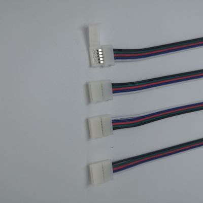 12v单色led软灯带灯条2pin免焊连接线 10mm连接器 5050 3528单扣