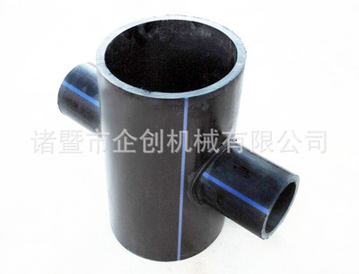 HDPE焊制式异径四通 HDPE给水热熔管件 PE变径四通 1000*400