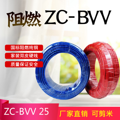 金环宇电线电缆ZC-BVV-25mm2阻燃双股铜芯国标电线可剪米可送检