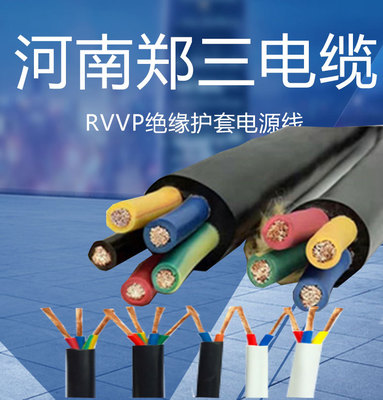 国标RVV电源线信号线2芯1.0平方软线缆护套线正宗厂家批发