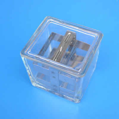 内置30片不锈钢染色架 载玻片方形染色缸 玻璃器皿 生物实验器材
