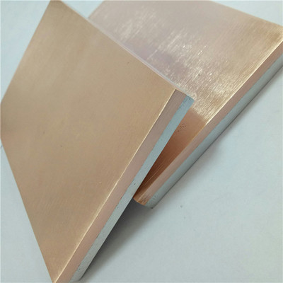 爆炸式单双面铜铝复合板 导电铜铝复合排 铜包铝复合过渡排材料