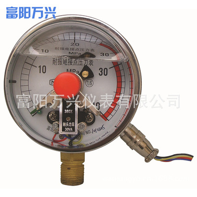 荐 厂家供应YNXC-100耐震电接点压力表 背接式耐振压力表加工定制