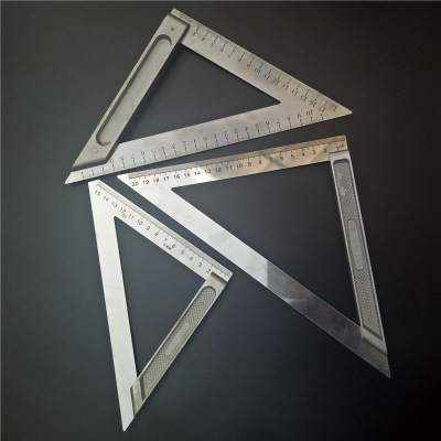 批发铝合金三角尺45度直角尺平板木工加厚三角尺测量工具现货供应