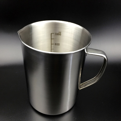 304加厚不锈钢刻度量杯医用量杯奶杯烧杯液体量杯实验室带刻度
