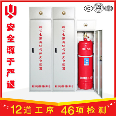 消防认证HFC-227ea柜式七氟丙烷自动灭火装置150kg气体灭火装置