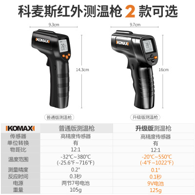 科麦斯红外线测温仪电子工业厨房温度计高精度测水温枪油温检测抢图1