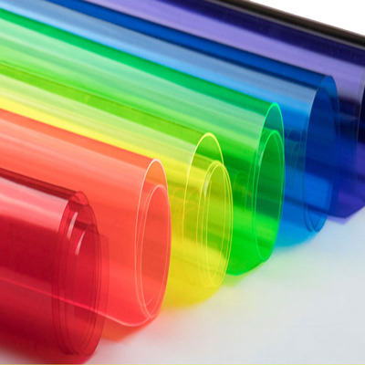PVC彩色透明膜软胶荧光透明膜防水包装薄膜手提包材料塑料薄膜