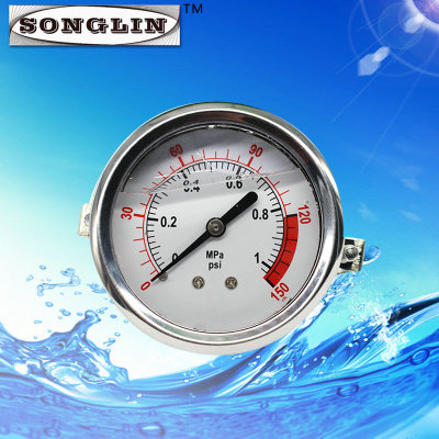 专业生产 纯水机耐震压力表 面扳试不锈钢压力表 净水器压力表