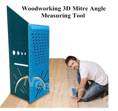 3D Mitre Angle Measure 多功能木工三维定位尺3D弯角测量定形