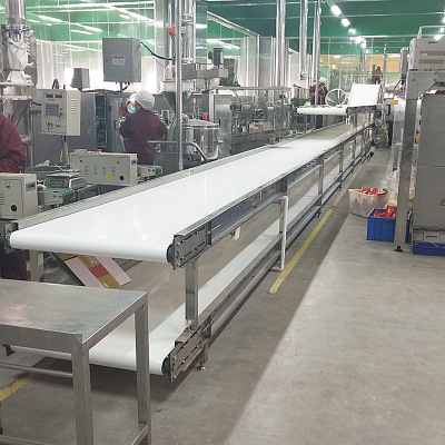 定制PVC白色皮带流水线 食品专用皮带输送机 自动化平面输送设备