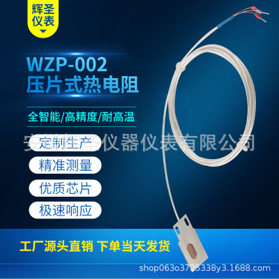 压片式热电阻 wzp-002 PT100温度传感器探头PT1000式螺钉检测防水