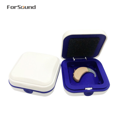 耳背机定制机防摔盒便携盒子白色助听器小包装盒保护盒缓冲盒防水