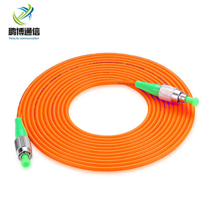 多模光纤跳线橘色fc-fc尾纤通讯塑料光纤跳线光纤准直器支持定制