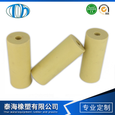 橡塑厂生产批发高压耐磨管衬套（小孔）胶套  喷砂机黄色胶芯