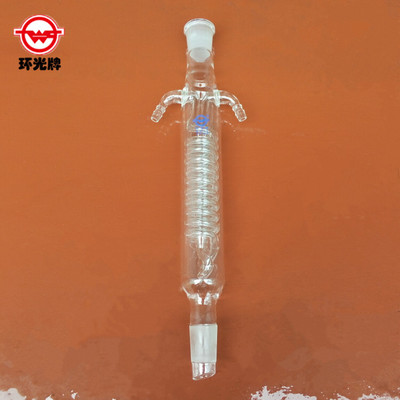 供应24/400/29×2蛇形回流冷凝管 标准磨口台州市椒江玻璃仪器厂