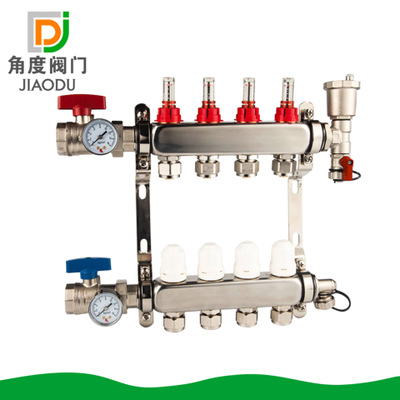 厂家直供地暖分水器 304不锈钢地暖分水器 家装地热分水器 可定制