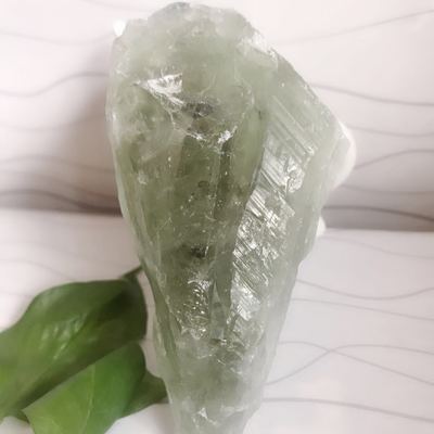 天然绿水晶 原石 标本 摆件净化消磁装饰鱼缸花盆专用