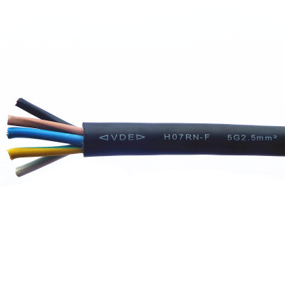 H07RN-F电源线VDE认证橡胶线5G2.5足平方纯铜五芯橡胶电缆