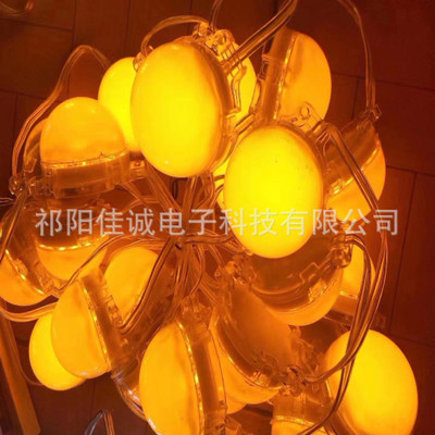 50MM LED 防水乳白球形点光源7灯SMD5050暖白光Pointlight