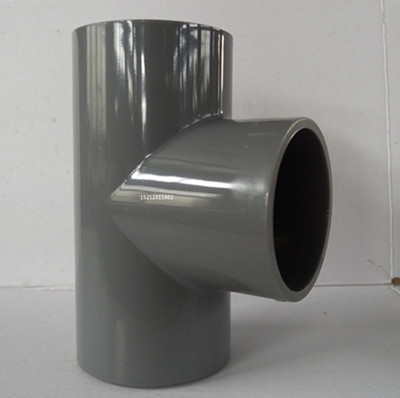 UPVC 管件 三通正三通 灰色白色T型塑料管子配件厂家直销顺水三通