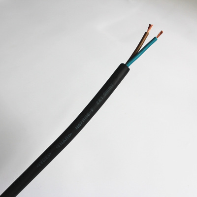 深水电缆防水线H07RN8-F2*1.0欧标黑色两芯橡胶线