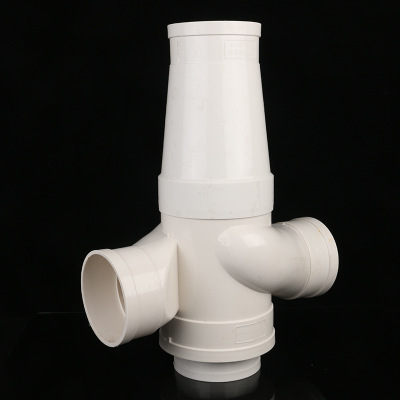厂家批发PVC排水管件 漩流平面四通 消音降噪排水管配件