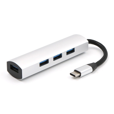 批发USB3.1type-c转四口3.0hub苹果Macbook笔记本HUB集线器分线器