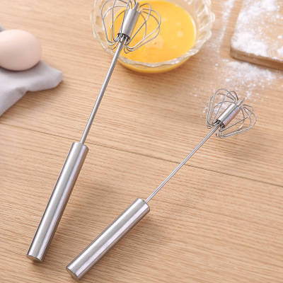 不锈钢手压旋转半自动打蛋器家用厨房手动按压鸡蛋奶油酱料搅拌器